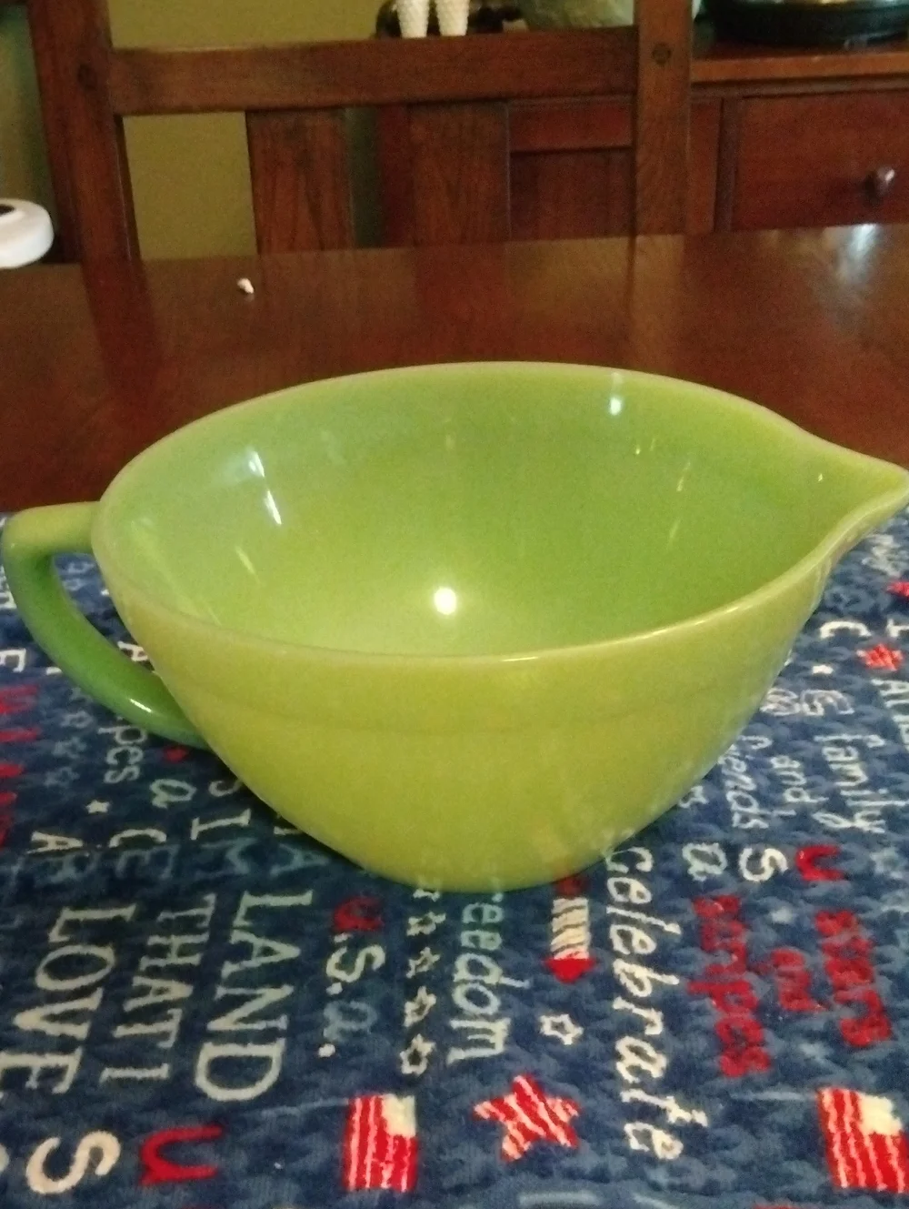 Vintage Green Battery Bowl